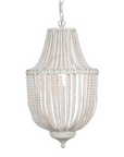 Bella White Wood Chandelier