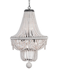 Bella White Wood Chandelier
