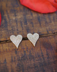 Heart Diamond Pave Earrings