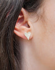 Heart Diamond Pave Earrings