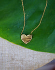 Gold Starburst Heart Necklace