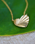 Gold Starburst Heart Necklace