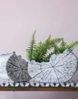 Faux Bois Slice Planter