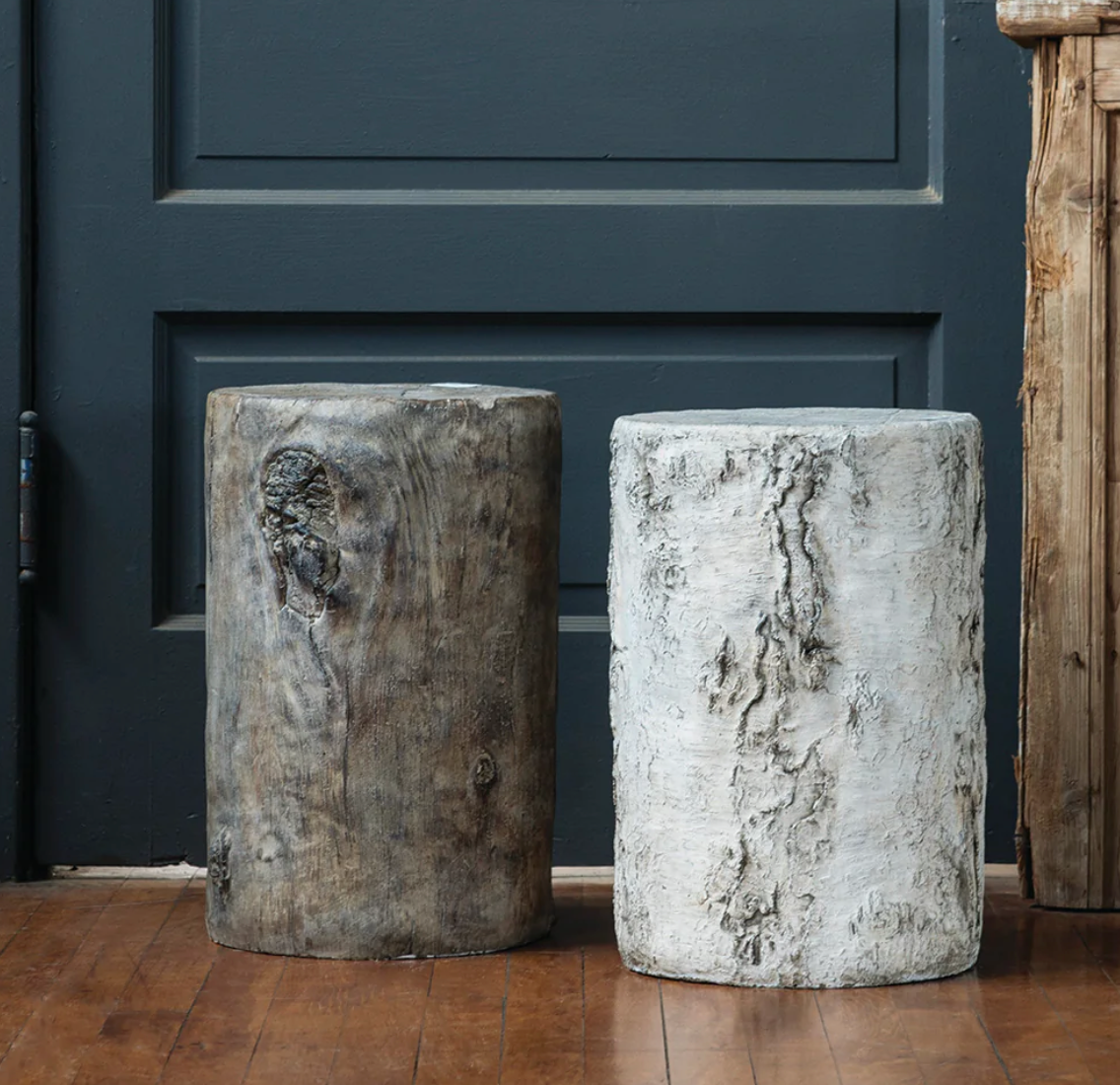 Faux Bois Stump Accent Table