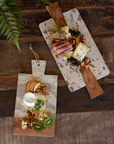 Marble And Acacia Wood Cheese Board with Jute Hanger