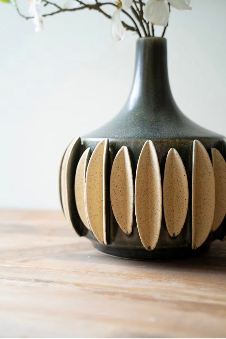 Mid-Century Atomic Vase / Grey