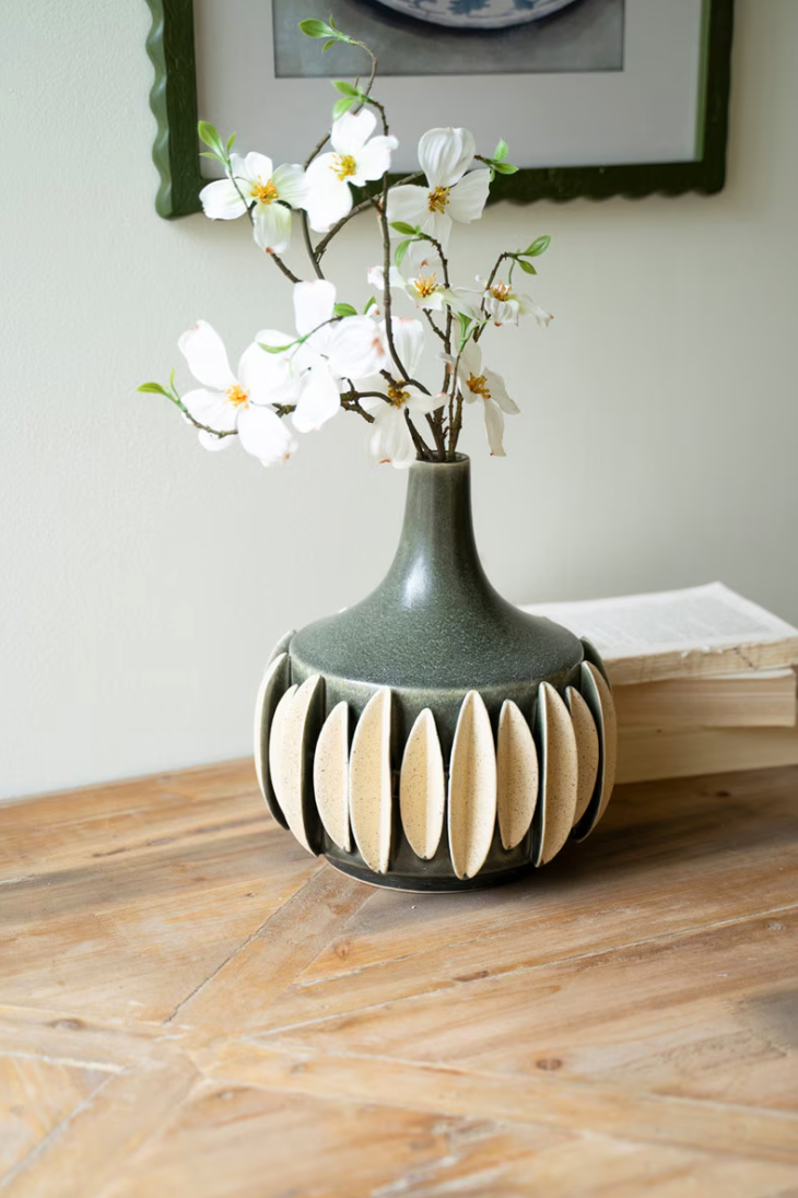 Mid-Century Atomic Vase / Grey