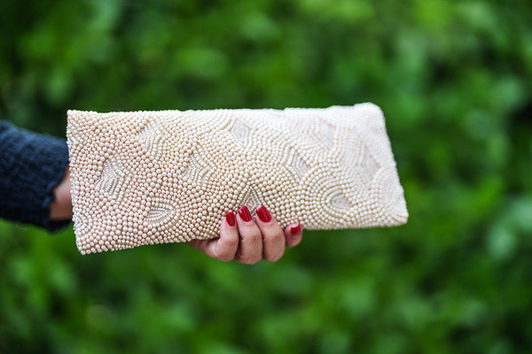 Nude Scales Clutch Bag