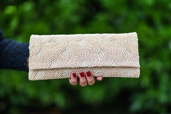 Nude Scales Clutch Bag