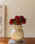 Rustic White Ceramic Urn Vase