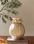 Rustic White Ceramic Urn Vase