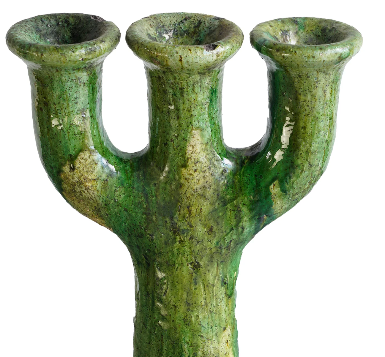 Tamegroute Sculpture Fez Candlestick in Green