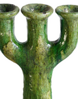 Tamegroute Sculpture Fez Candlestick in Green