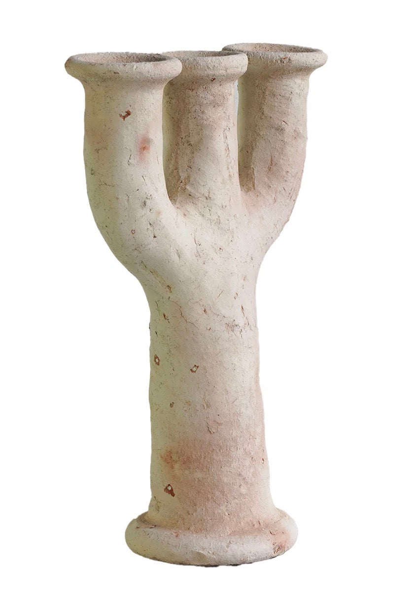 Tamegroute Sculpture Fez Candlestick Unglazed