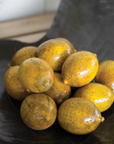 One Dozen Hand-Carved Wooden Lemons