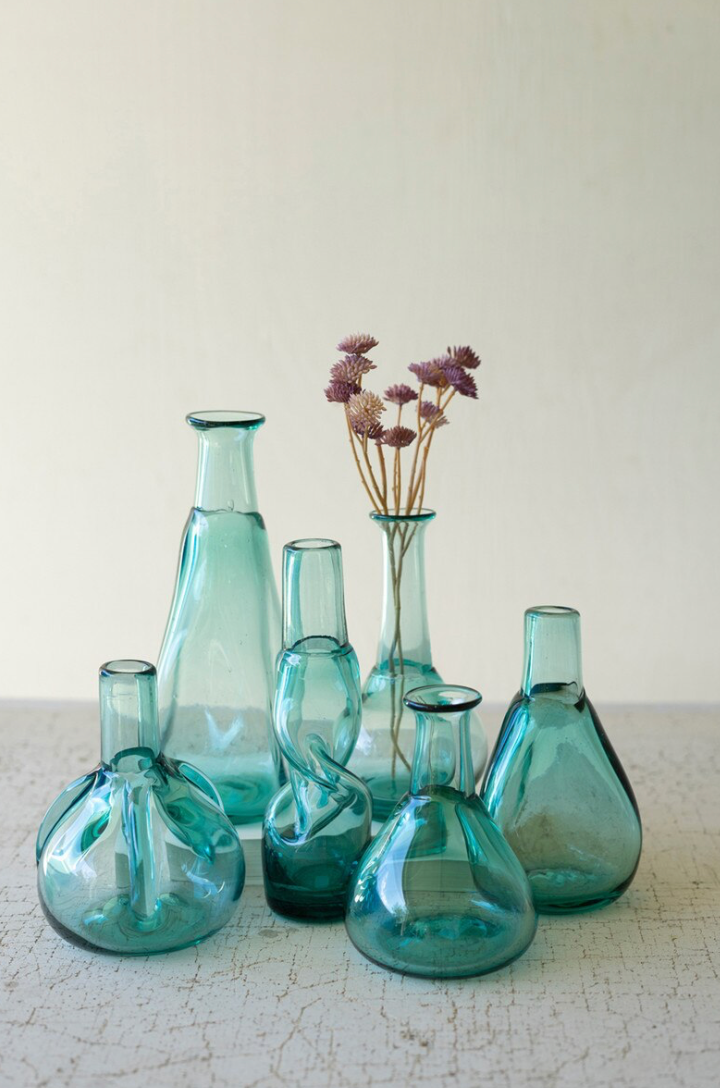 Set of 6 Bottle Bud Vases