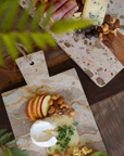 Marble and Acacia Wood Cheese Board with Two Handles
