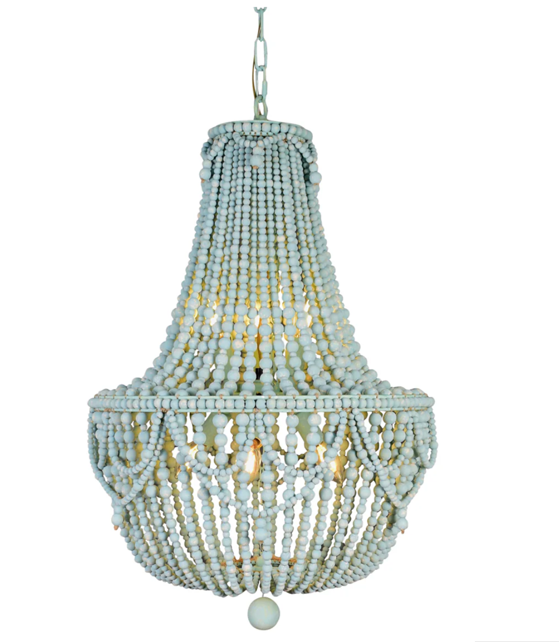 Sullivans Wood Beaded Chandelier
