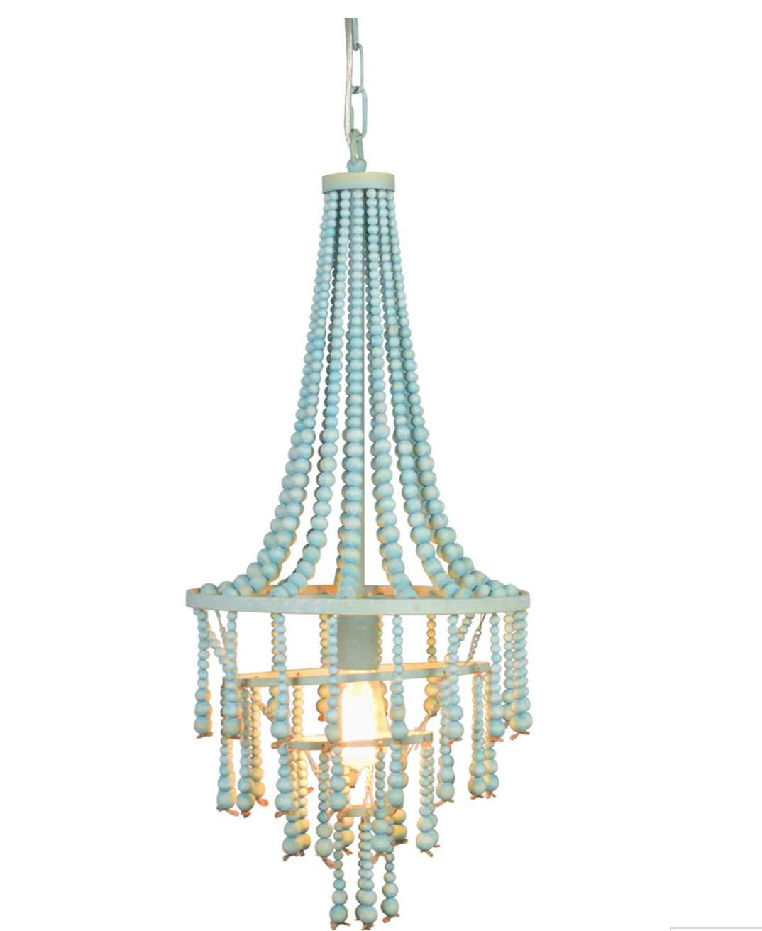 Sullivans Wood Beaded Chandelier