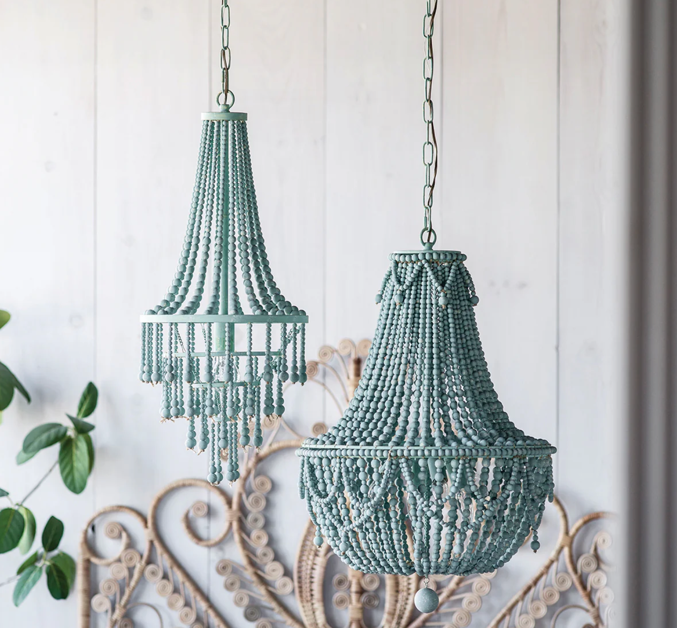 Sullivans Wood Beaded Chandelier