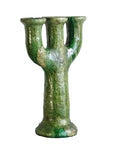Tamegroute Sculpture Fez Candlestick in Green