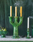 Tamegroute Sculpture Fez Candlestick in Green