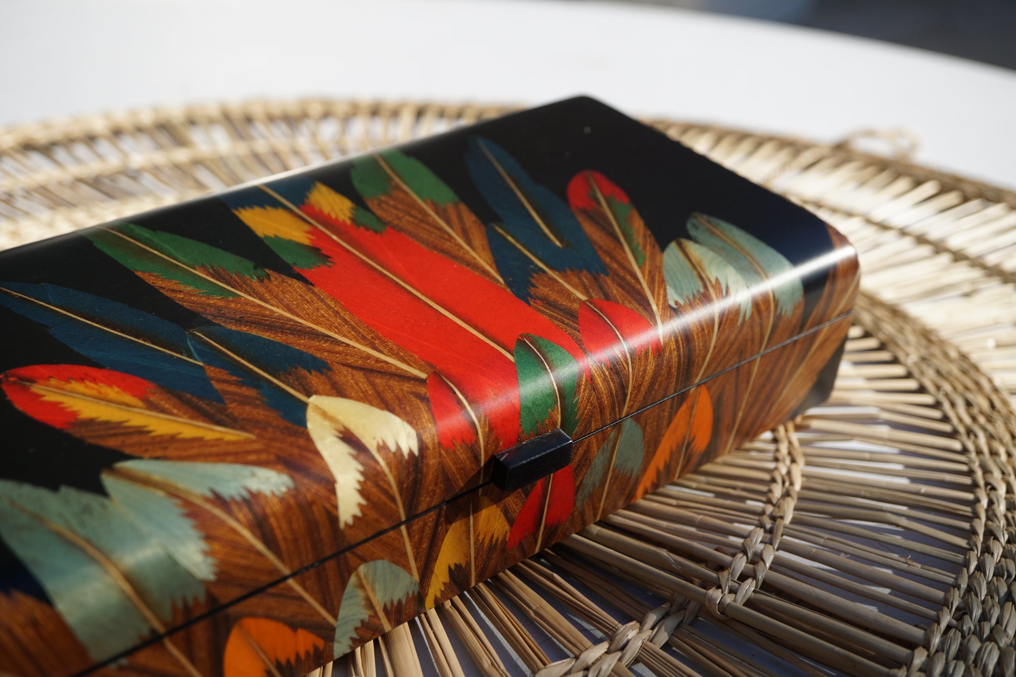 Brazilian Handmade Marquetry Wood Decorative Box