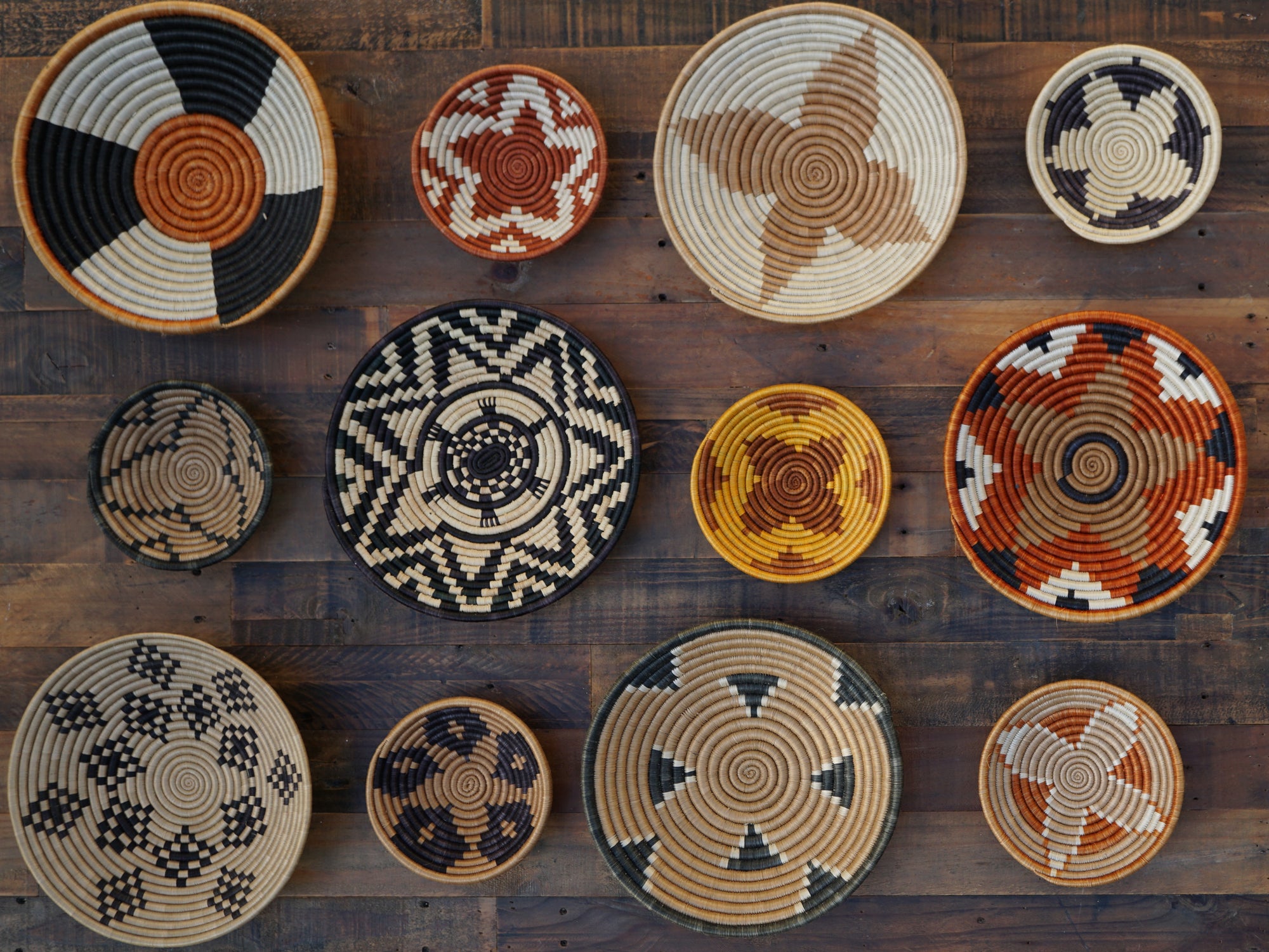 Large Basket - Flower Design- Brick