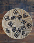 Large Basket - Geometeric Design- Black and Natural