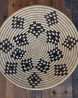 Large Basket - Geometeric Design- Black and Natural