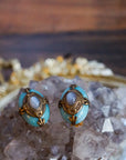 Amazonite & Moonstone Earrings