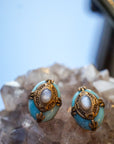 Amazonite & Moonstone Earrings