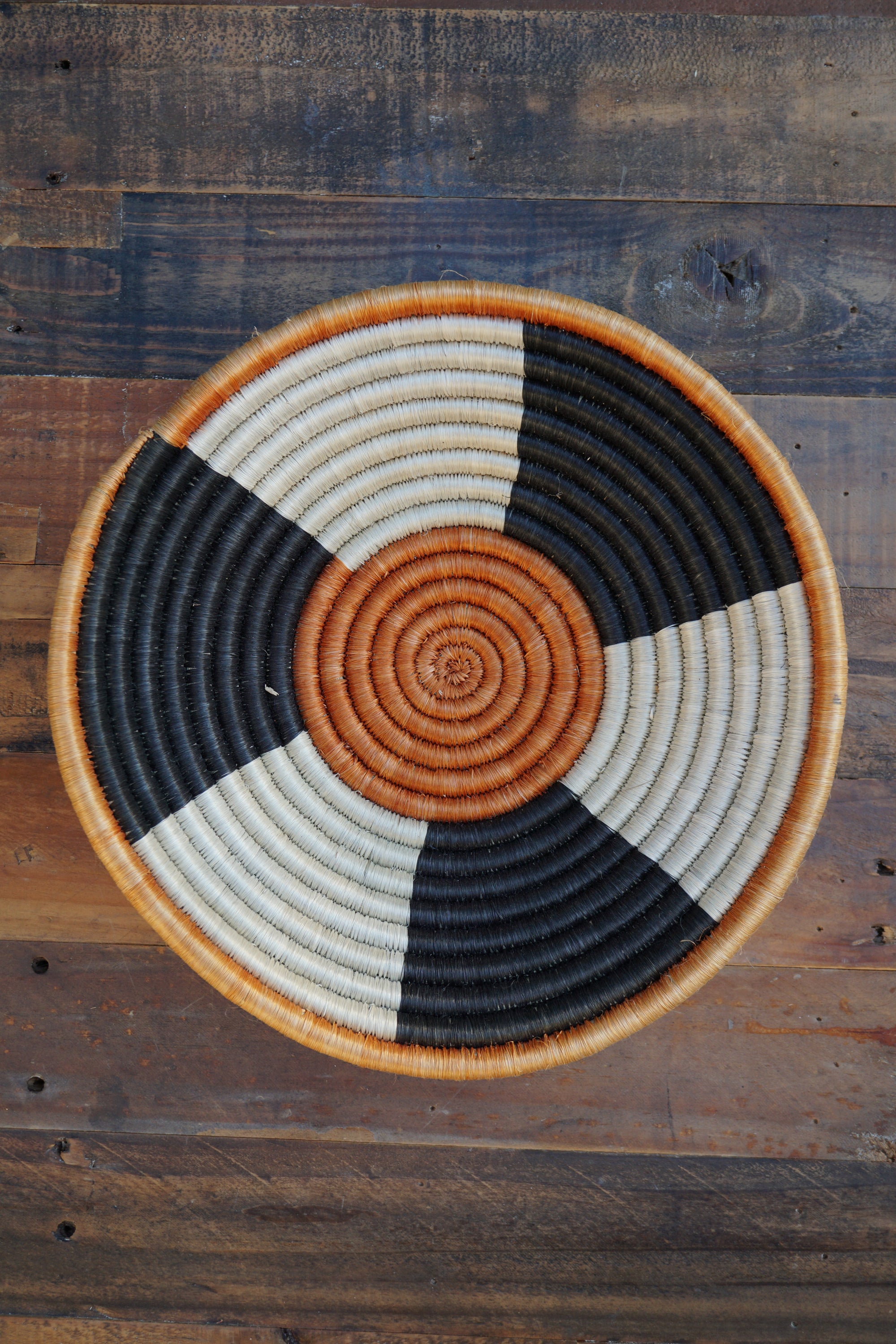 Large Basket - Geometeric Design- Brick