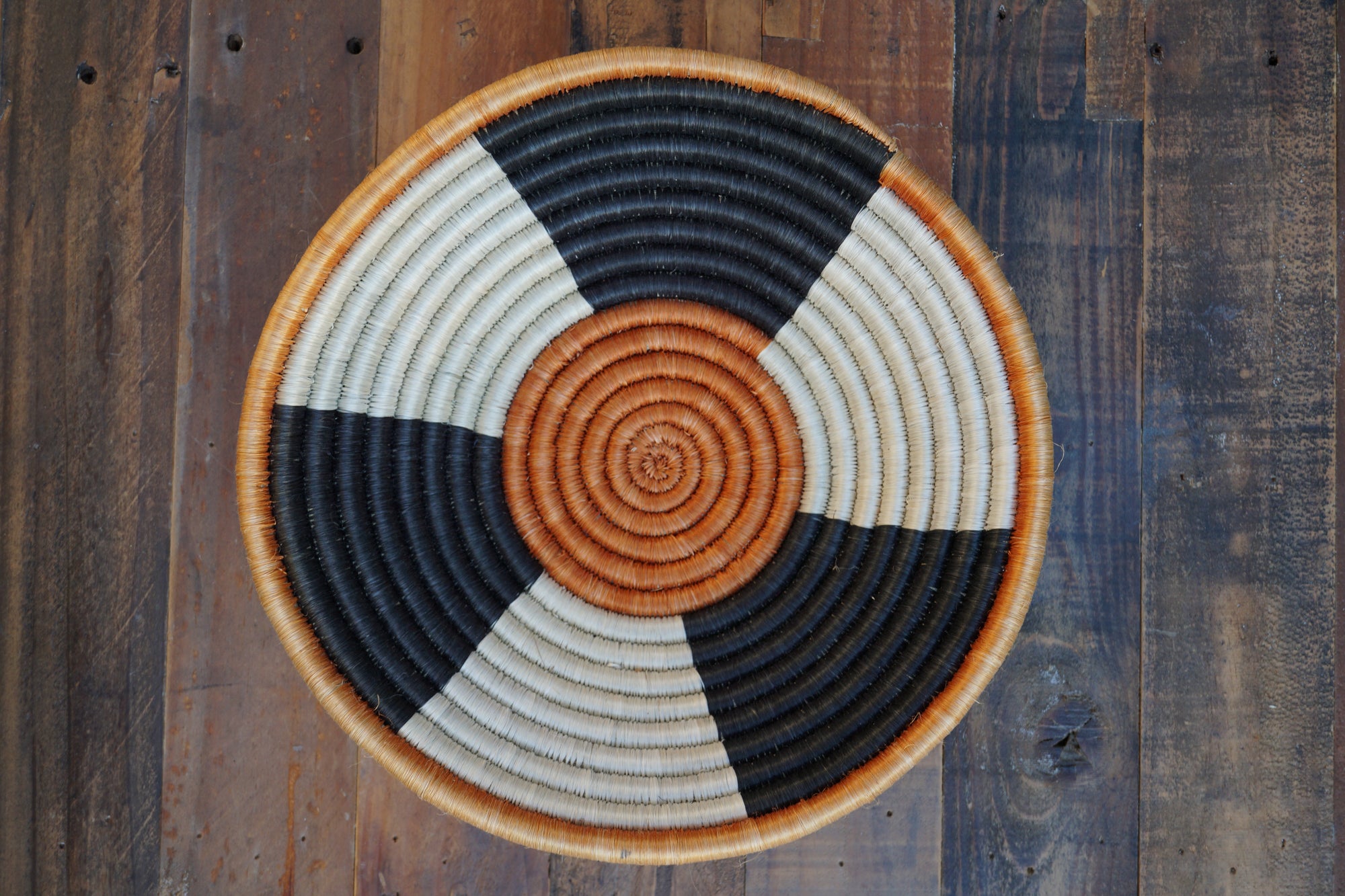 Large Basket - Geometeric Design- Brick