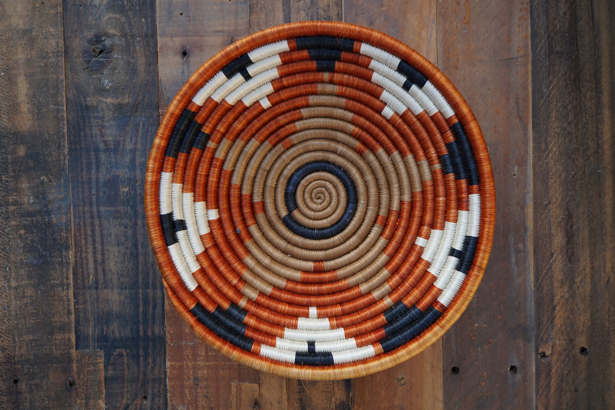 Large Basket - Flower Design- Brick