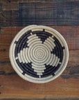 Small Basket - Flower Design, Natural and Black