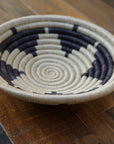 Small Basket - Flower Design, Natural and Black