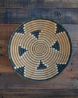 Large Basket - Geometeric Design- Black and Taupe