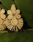 Madrid Chandelier Handwoven Earrings - Natural