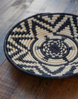 Large Basket - Turtle Design- Black and Natural
