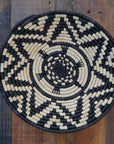 Large Basket - Turtle Design- Black and Natural
