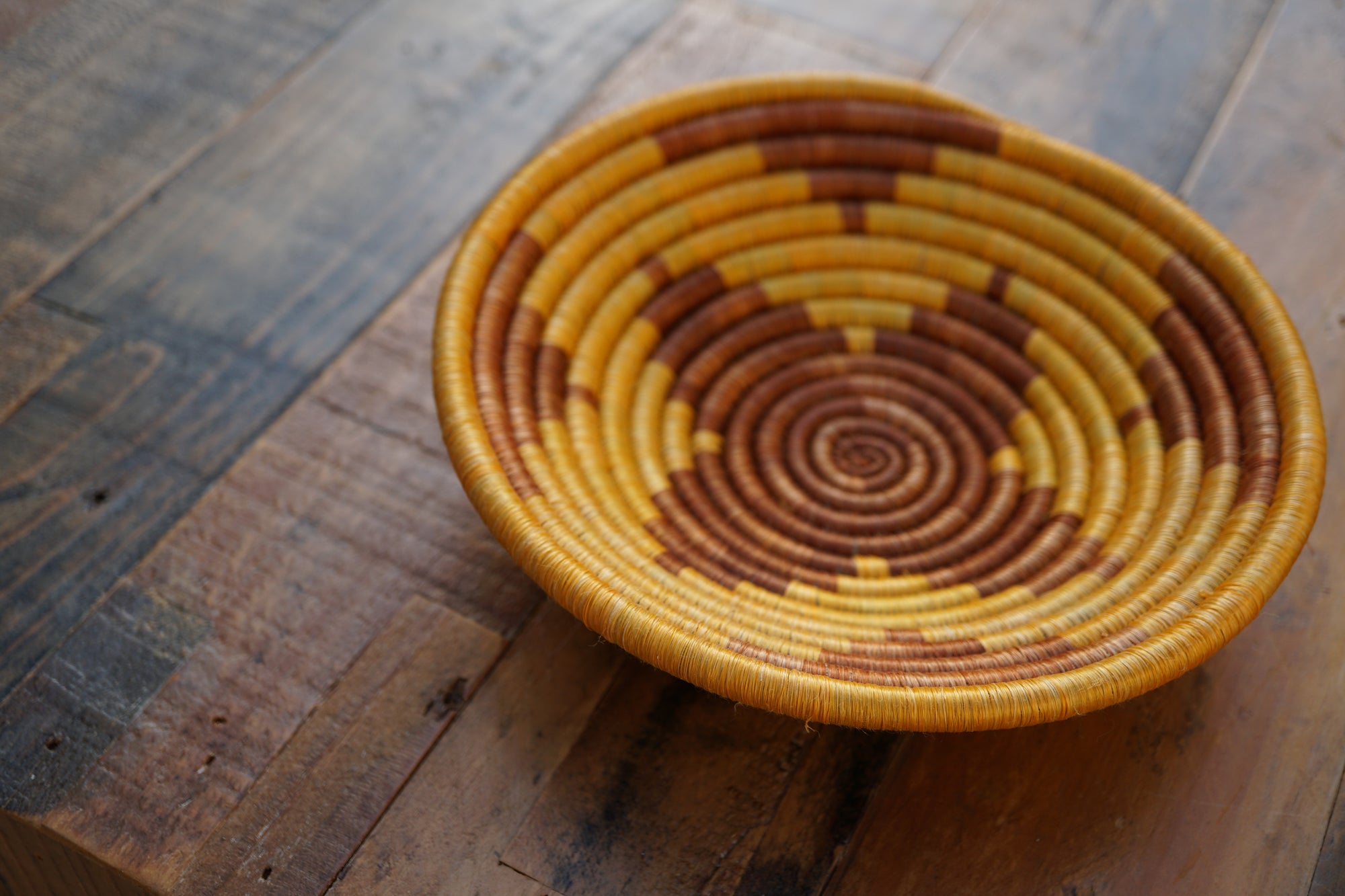 Small Basket - Burst Design-  Yellow