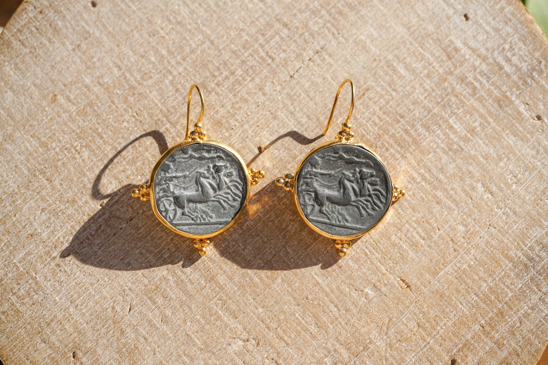 Roman Coin Replica Earrings - Main Image