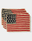 Handcrafted Scalloped Americana Placemats-American Flag Design - Payton James X Tuckernuck