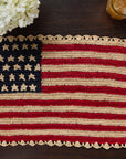 Handcrafted Scalloped Americana Placemats-American Flag Design - Payton James X Tuckernuck