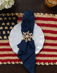 Handcrafted Scalloped Americana Placemats-American Flag Design - Payton James X Tuckernuck