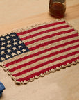 Handcrafted Scalloped Americana Placemats-American Flag Design - Payton James X Tuckernuck