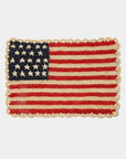 Handcrafted Scalloped Americana Placemats-American Flag Design - Payton James X Tuckernuck