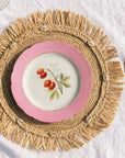 Round Raffia Placemat with Fringe Edge